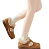 Zapatos tipo Birkenstock para mujer, forrados de felpa, cálidos para el invierno 2026, mullidos, sin cordones, aptos para usar al aire libre, y diseñados para mujeres embarazadas