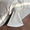 El fabricante suministra juego de cuatro piezas de bordado de aplique de algodón de fibra larga para ropa de cama de lujo ligero de alta gama para uso doméstico, incluyendo fundas de edredón y sábanas, al por mayor