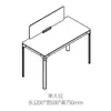 Escritorio de Mesa de Personal Simple Moderno para 4 Personas 6 Personas Escritorio de Personal Escritorio de Computadora Muebles de Oficina