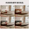 Oferta Especial por Tiempo Limitado Piel de Vaca de Primera Capa Simple Moderno Estilo Crema Doble Recámara Principal Bordes Suaves Apartamento Pequeño Cama de Cuero Genuino