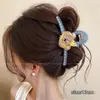 Presilha de cabelo elegante para mulheres, estilo coreano, acessório de cabelo de alta qualidade, tamanho grande, adequada para cabelos grossos, nova presilha de cabelo doce, ornamento de cabelo