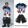 Ropa moderna para niños de street dance, set de batería de hip-hop para niños y niñas, atuendo de actuación de hip-hop para niños, atuendo de moda para actuación callejera
