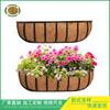 Cesta de flores de hierro para colgar en la pared, creativa, de Amazon, de 24 pulgadas, hecha a mano, para plantas suculentas
