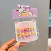 Sanrio Calcomanías Lindas para Uñas Infantiles Dibujos Animados Rosas Uñas Portátiles con Adhesivo Trasero Accesorios para Uñas Calcomanías para Uñas