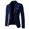 Aliexpress Transfronterizo Nuevo Conjunto de Traje para Hombre Europeo y Americano Juventud Color Sólido Traje Casual de Negocios Dos Piezas Ropa Formal