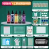 Tela Especial para Pintura Tie-Dye, Kit de Materiales de Manualidades DIY para Niños, Juego de Herramientas para Teñir Toallas Cuadradas de Jardín de Infancia, Escuela Primaria