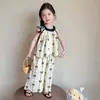 Conjunto de Verano para Niñas 2026 Nuevo Estilo Ropa de Verano para Bebés Chaleco con Lazo Pantalones Anchos Ropa Delgada de Verano para Niños