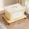 Base de Caja de Almacenamiento Movible Soporte Multifuncional Bandeja Organizador Tablero de Almacenamiento con Ruedas de Pie Estante de Almacenamiento Doméstico