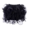 Vestido de princesa fofo multicamadas popular da Amazon com saia de baixo de 7 cores, saia sexy para performance de palco