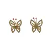 Pendientes de Mariposa Super Hada Dulces Pequeños Frescos Micro Verdes Temperamento Pequeños Exquisitos de Gama Alta Pendientes Versátiles Pendientes