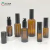 Fornecimento do Fabricante 10-100ml Frasco Spray para Loção Frasco de Óleo Essencial Frasco Original de Líquido de Óleo Essencial Frasco de Vidro Marrom Frasco de Perfume