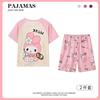 Pijamas2024 verano pijamas coreanos para niños conjunto de manga corta dibujos animados niños y niñas ropa para el hogar ropa infantil al por mayor