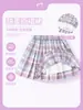 Faldas para Niñas 2026 Nueva Elegante Falda Plisada a Cuadros Morados para Niños Falda Corta de Princesa para Verano Atuendo de Verano