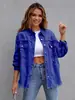 En stock 2025 Europa y Estados Unidos transfronterizo nuevo casual largo abrigo de mezclilla mujer holgado agujero costura chaqueta
