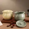 Estilo Nórdico Simple Cerámica Tarro para Manteca Hogar Cocina Tarro de Almacenamiento de Aceite con Cuchara Juego de Tarros para Manteca Artesanía de Cerámica