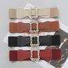 Cinturón para mujer, abrigo, vestido, cinturón decorativo, moda, nuevo, con incrustaciones de diamantes, elástico, chaqueta de plumón para mujer, cintura elástica con sello