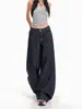 Jeans casuales de pierna ancha estilo retro americano para mujer, versión fina de primavera y otoño 2026, corte holgado, adelgazantes, versátiles, pantalones largos hasta el suelo