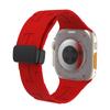 Para Apple Watch 123456789 Generación Ultra Caballo de Amor Hebilla Magnética Plegable Correa de Reloj de Silicona