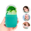 Venda Quente na Amazon Molde de Gelo de Silicone para Rosto Massageador Facial Compressa de Gelo Ferramentas de Beleza Molde de Gelo de Silicone para Rosto Coelho