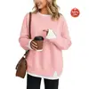 2026 Marca independente europeia e americana, Amazon transfronteiriça, nova blusa de moletom casual feminina de manga comprida com corte solto