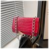 Moda Simples Versátil Estilo Coreano Estilo Estrangeiro PU Celebridade da Internet Elegante Grande Capacidade Estilo Coreano Bolsa de Ombro Portátil Nova Bolsa Transversal