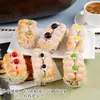 Pão de Frutas Fragrante Macio Falso Simulado Bolo Modelo de Comida Rebote Lento Conjunto de Gabinete Enfeites de Decoração Adereços de Casamento