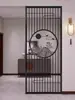 Tela de aço inoxidável de luxo leve, decoração moderna minimalista de metal vazado para entrada de sala de estar, grade divisória de arte em ferro estilo chinês novo