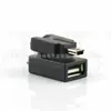 Venta al por mayor de fábrica adaptador USB 2.0 hembra a mini mini5p macho 90 grados 180 grados 270 grados 360 grados giratorio