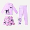 Novo Roupa de Banho Infantil Meninos e Meninas Calça de Manga Longa Roupa de Três Peças Proteção Solar Secagem Rápida Roupas de Banho Infantis Quentes de Tamanho Pequeno e Médio