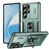 Funda para Teléfono Móvil Samsung s26 de Amazon Tres en Uno Ventana Deslizable Soporte con Anillo para Dedo Resistente a Rayones a Prueba de Caídas Aplicable a Funda para Teléfono Móvil Samsung
