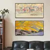 Esquina de CampoSeine Pintura Abstracta Estilo Vintage para Sala de Estar Pintura para Entrada de Hotel Arte para Villa Pintura Decorativa Hecho a Medida