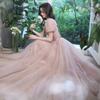 Vestido de Noche para Mujer, Nuevo Estilo 2026, Elegante y Etéreo Rosa, Adecuado para Fiestas Anuales, Exámenes de Arte, Presentaciones de Anfitriona y Desfiles de Moda, Colección Otoño