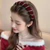 Diadema Estilo Coreano de Año Nuevo para Mujer, Diadema Satinada con Perlas y Dientes, Nuevo Modelo 2026, Gama Alta, Elegante, Accesorio para el Cabello Antideslizante