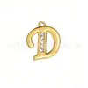 Nuevo Llavero de Metal con Incrustaciones de Diamantes de 26 Letras, Colgante para Bolso, Colgante Sencillo para Collar, Accesorios DIY, Venta al por Mayor