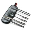 Vajilla práctica de acero inoxidable transfronteriza de Amazon, juego de 7 piezas (1010 cuchillos, tenedores, cucharas, palillos y pajita), ideal para viajes al aire libre.