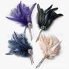 Diadema de Plumas Estilo Gatsby 1920 Diadema de Plumas con Pedrería Accesorios para el Cabello de Fiesta Banquete Baile de Graduación Venta al por Mayor Transfronteriza