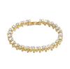 Amazon nova pulseira hip hop transfronteiriça moda europeia e americana personalidade diamante completo pulseira romana joalheria vendas diretas de fábrica