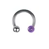 Comercio Electrónico Transfronterizo Más Vendido Estilo Ins Bolas Completamente Diamantadas Anillo en C de Acero Inoxidable Punto Redondo Cono Puntiagudo Joyería para Perforaciones Anillo de Herradura Anillo para Labios Anillo para Nariz