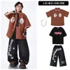 Roupas da Moda Hip Hop Street Dance Infantil Camisa Hip Hop Conjunto para Meninos e Meninas Bateria Apresentação Desfile de Moda Roupas de Performance de Jazz