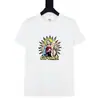 Camiseta de Manga Curta Supreme, Marca de Moda Americana de Peso Pesado, Estampa Clássica de Letras, Gola Redonda Boxy, Caimento Solto, Manga Meia-Manga para Homens e Mulheres