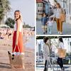 Bolsa de praia grande e portátil em tela, ideal para viagens e armazenamento no verão. Perfeita para usar no dia a dia.