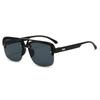 Gafas de Sol de Moda con Montura Cuadrada Estilo Aviador para Hombre, Gafas para Ciclismo y Pesca, Lentes de Sol de Moda Transfronterizos, Gafas de Sol con Media Montura y Doble Puente