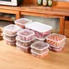 Caja de Conservación de Alimentos, Fiambrera de Almacenamiento para Refrigerador, Fiambrera con Tapa, Compartimento para Congelador para Carne Congelada, Caja de Almacenamiento de Frutas para Refrigerador