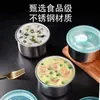 Tazón de Acero Inoxidable para Fideos con Tapa Dormitorio de Estudiantes Tazón para Fideos Instantáneos Fiambrera para Fideos Instantáneos Fiambrera Personal