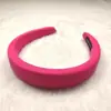 Cor Doce Estilo Francês Retrô Estilo Hong Kong Faixa de Cabelo Esponjosa Topo Craniano Alto Faixa de Cabelo Larga com Pressionador Lateral Acessório de Cabelo para Outono e Inverno