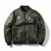 Nova jaqueta aviador masculina reversível de tamanho grande macacão de voo jaqueta de primavera e outono (logotipo da águia) transfronteiriça
