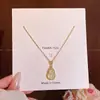 Nuevo Collar Colgante de Calabaza Estilo Chino para Mujer, Lujo Ligero, Elegante, Cadena de Clavícula de Gama Alta, Accesorio Versátil de Moda y Exquisito