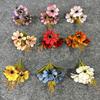 3 Cabeças de Girassol DIY Flores Artificiais Feitas à Mão Acessórios de Cabelo Retrô Grampo de Cabelo Flor Decoração de Roupas Acessórios para Corsage Adereços para Fotografia