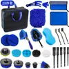 Cepillo Eléctrico para Lavado de Autos Set de Cepillos de Detalle de Cerdas Suaves Guantes para Lavado de Autos Esponja Guante Limpiador de Belleza para Autos Herramientas