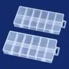 Caixa Plástica Transparente com Compartimentos Fixos para Brinquedos DIY, Armazenamento de Miçangas e Organização de Joias, Caixa de Armazenamento Anti-Mistura